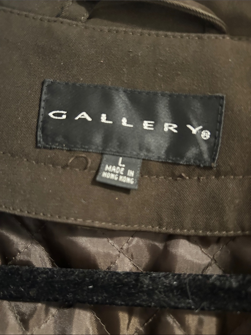 Gallery Dark Olive Brown Utility Barn Jacket Coat Removable Liner Women Large - Picture 2 of 8